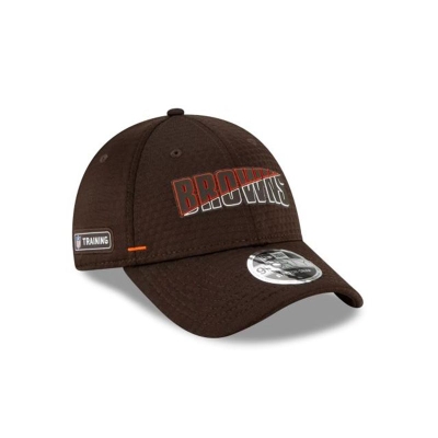 Brown Cleveland Browns Hat - New Era NFL Official Summer Sideline Stretch Snap 9FORTY Snapback Caps USA5643710